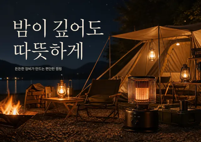 별밤 캠핑 장비 광고