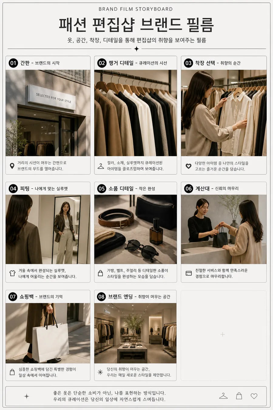 편집샵 브랜드 필름 기획