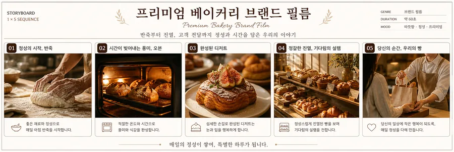 프리미엄 베이커리 스토리보드