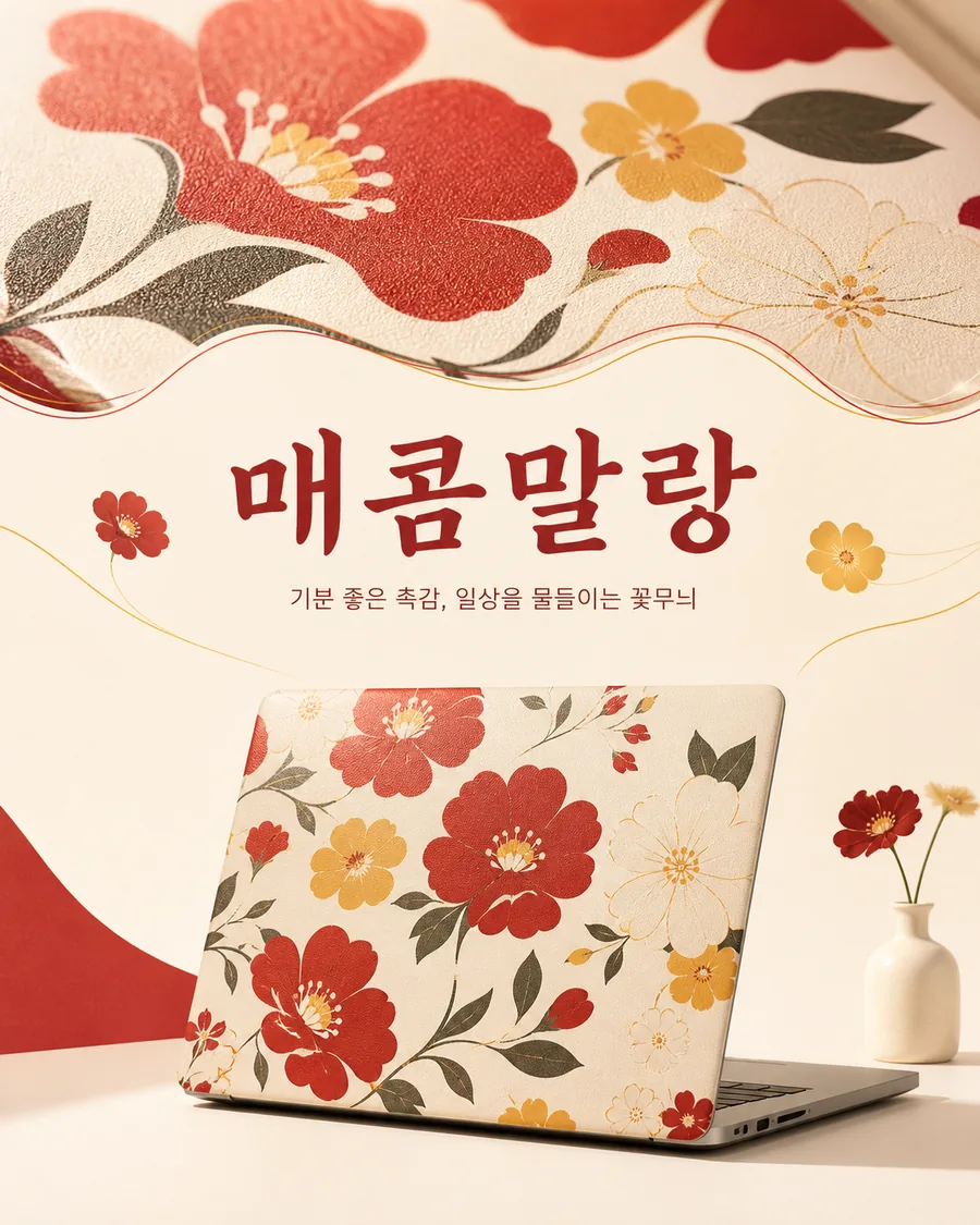 꽃물든 노트북