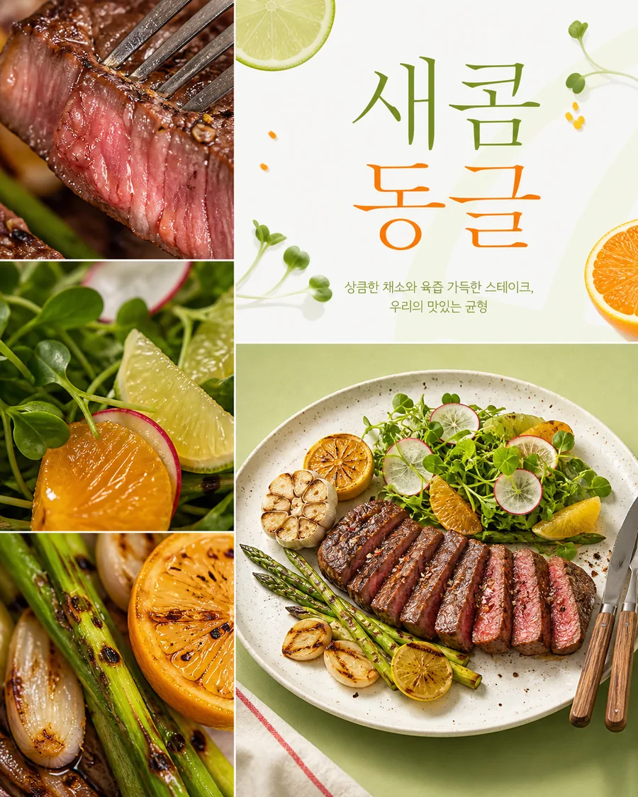 새콤동글 스테이크