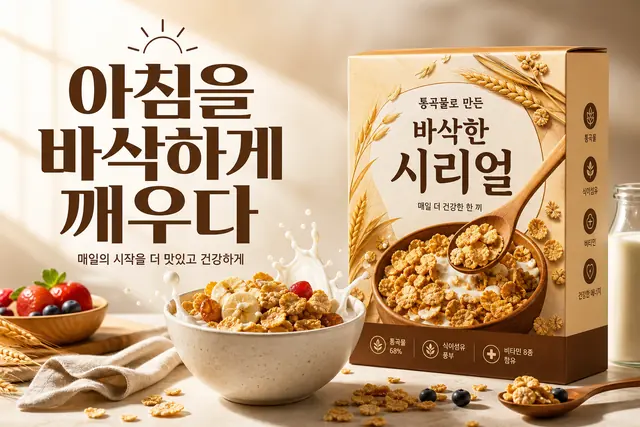 바삭한 시리얼 광고