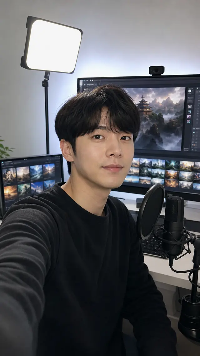 AI 크리에이터 작업실 셀카