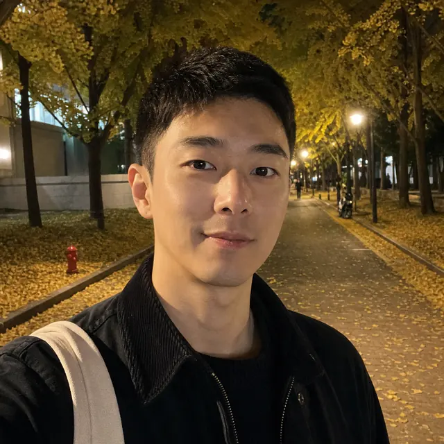 가을밤 은행나무길