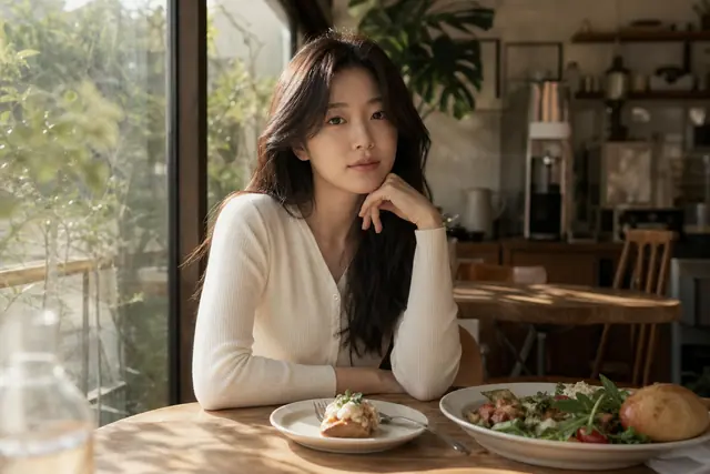 카페에서 맞이하는 아침