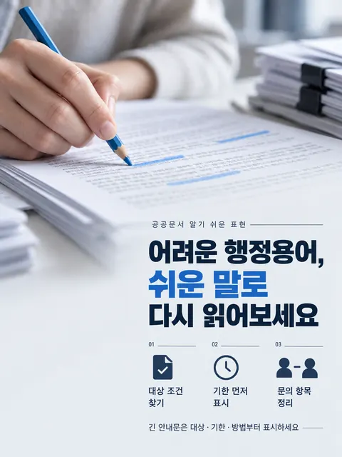 어려운 행정용어, 쉬운 말로 다시 읽어보세요