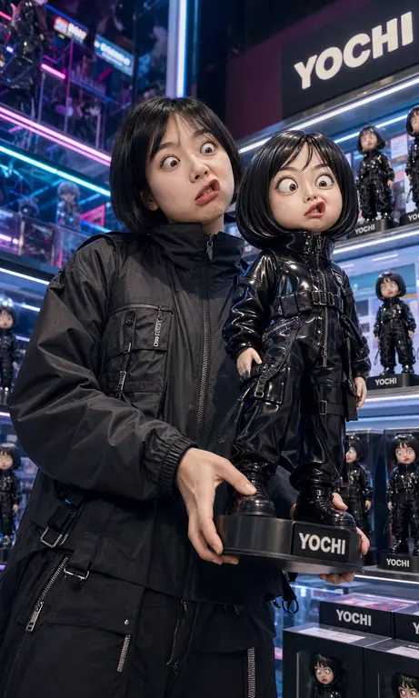 피규어샵 익살 표정