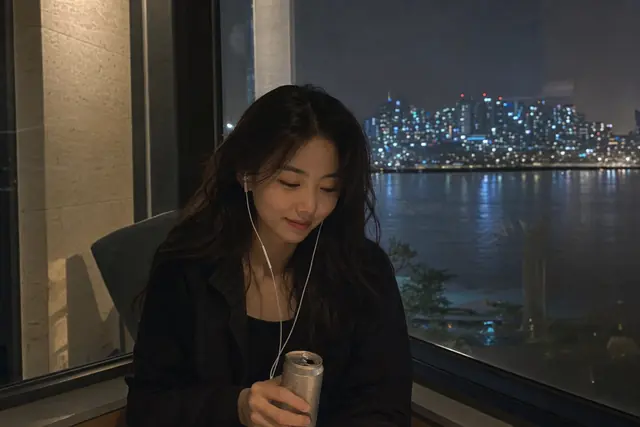 밤 창가 감성 프로필