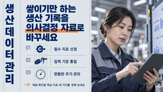 쌓이기만 하는 생산 기록을 의사결정 자료로 바꾸세요