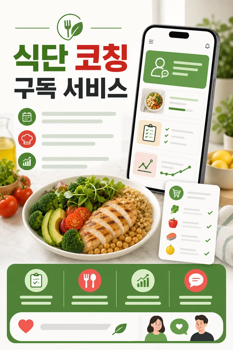 건강 식단 앱 포스터