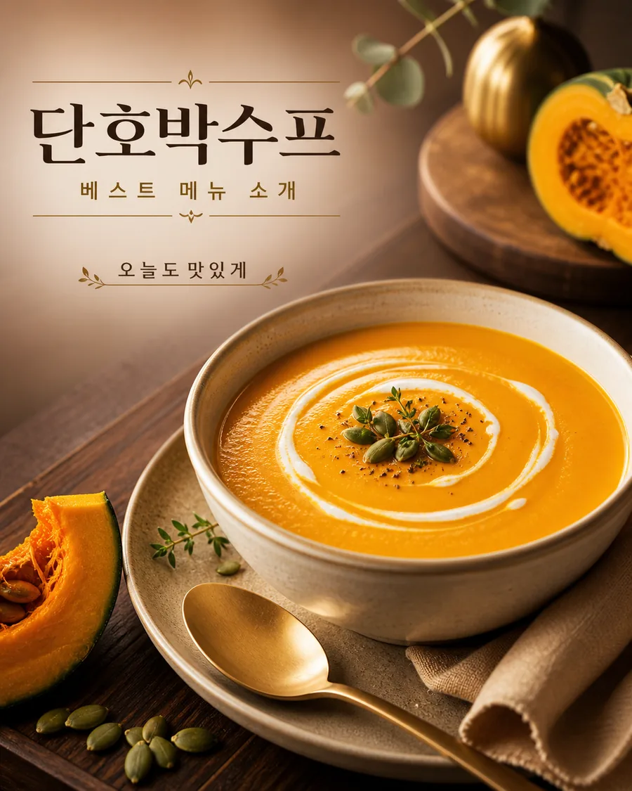 따뜻한 단호박 수프