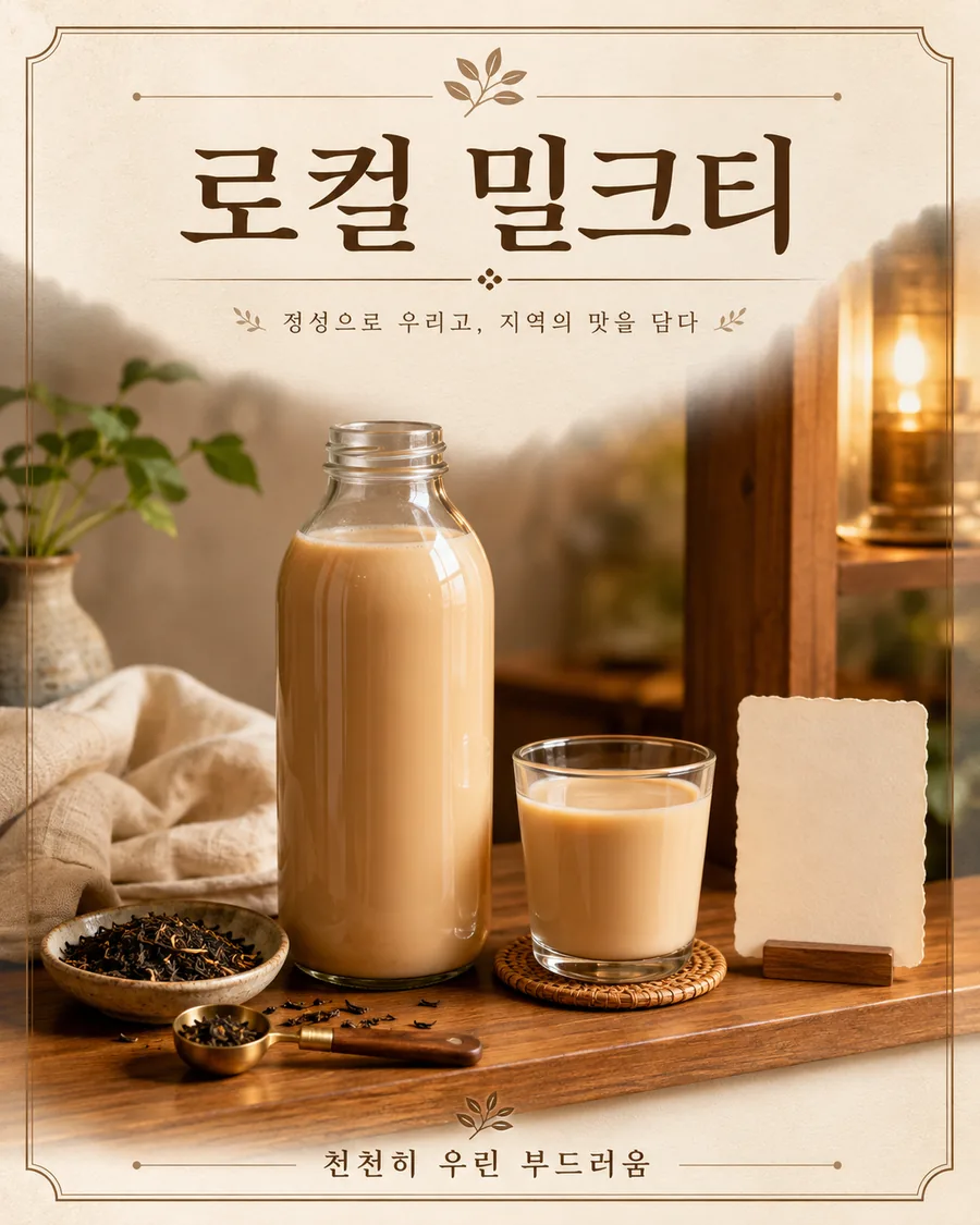 로컬 밀크티 포스터