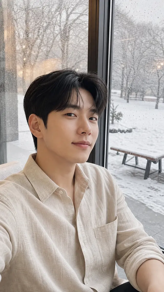 겨울 창가 인물 스냅