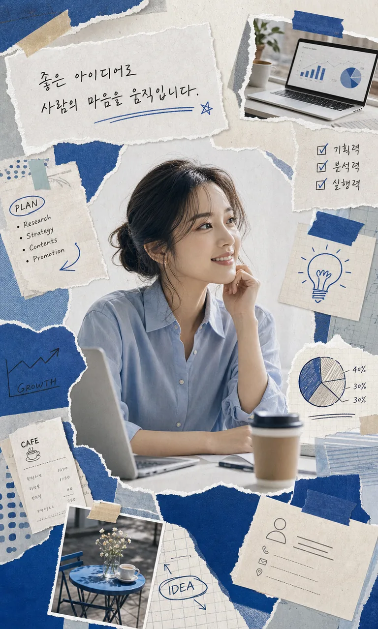 기획과 영감의 콜라주