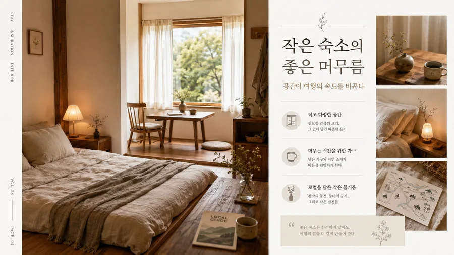 작은 숙소의 좋은 머무름
