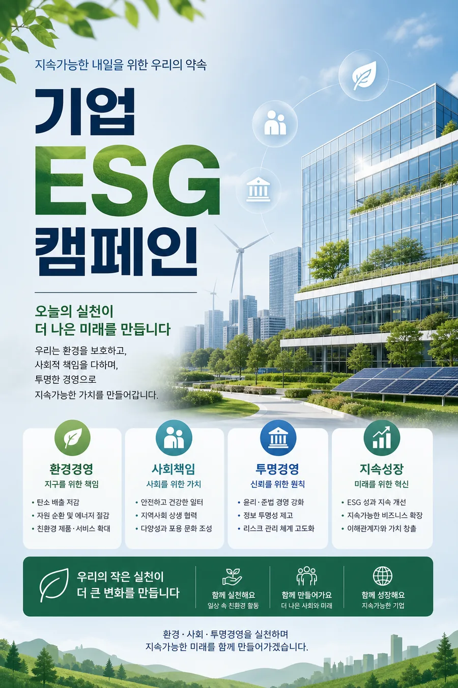 지속가능 기업 홍보 포스터