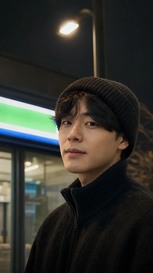 야간 편의점 앞 분위기 있는 스레드 썸네일