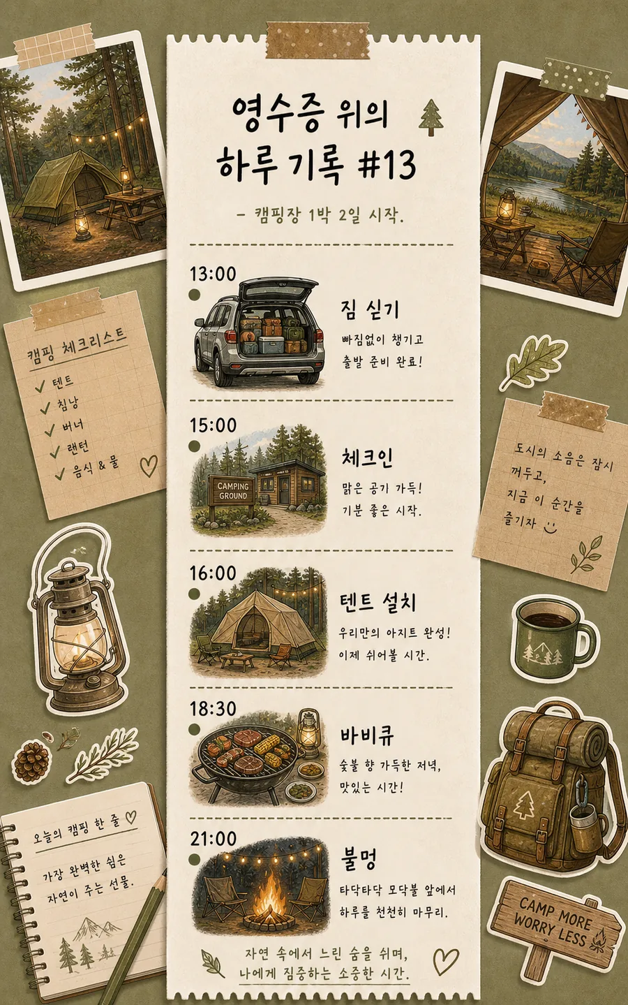 캠핑 하루 기록