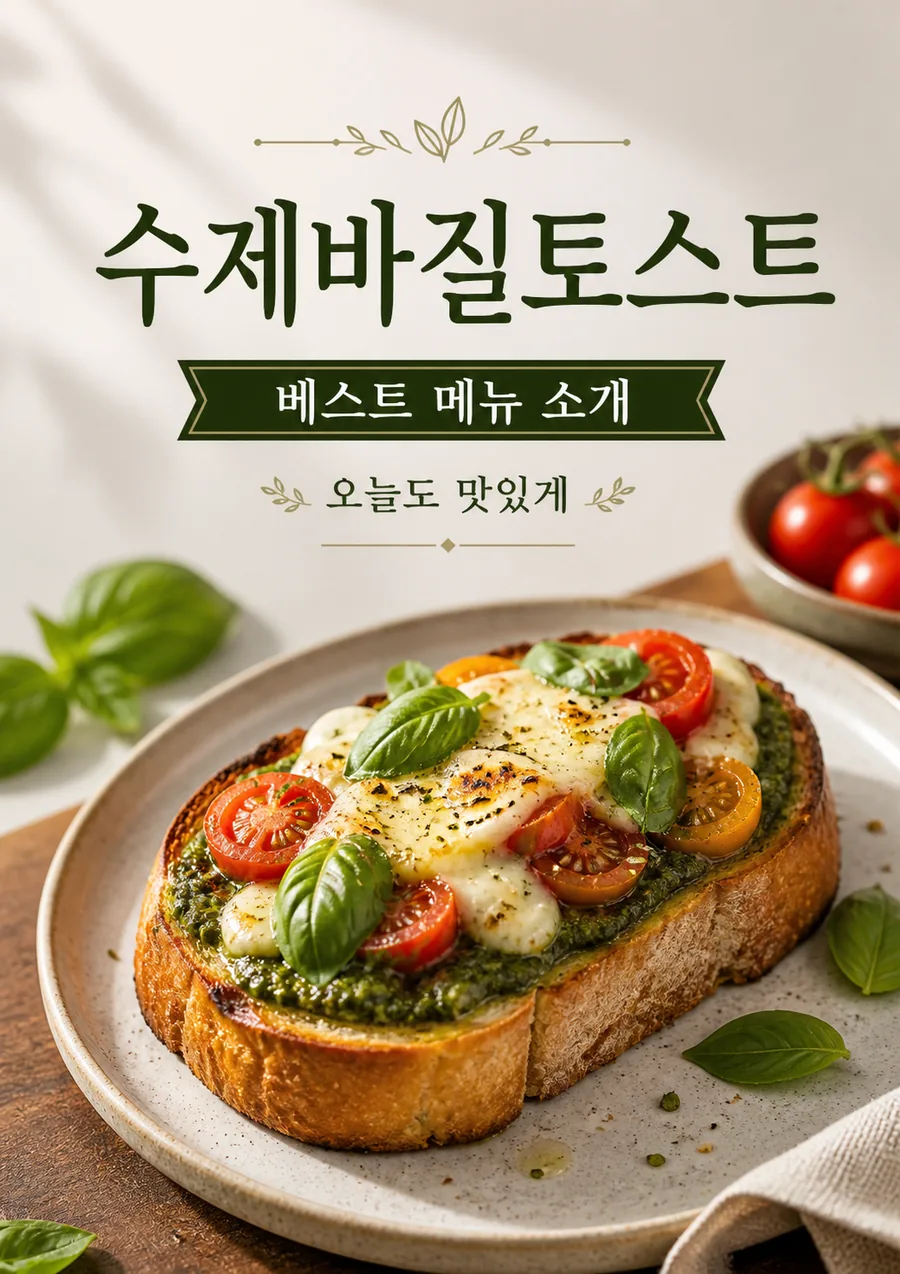 향긋한 바질 토스트