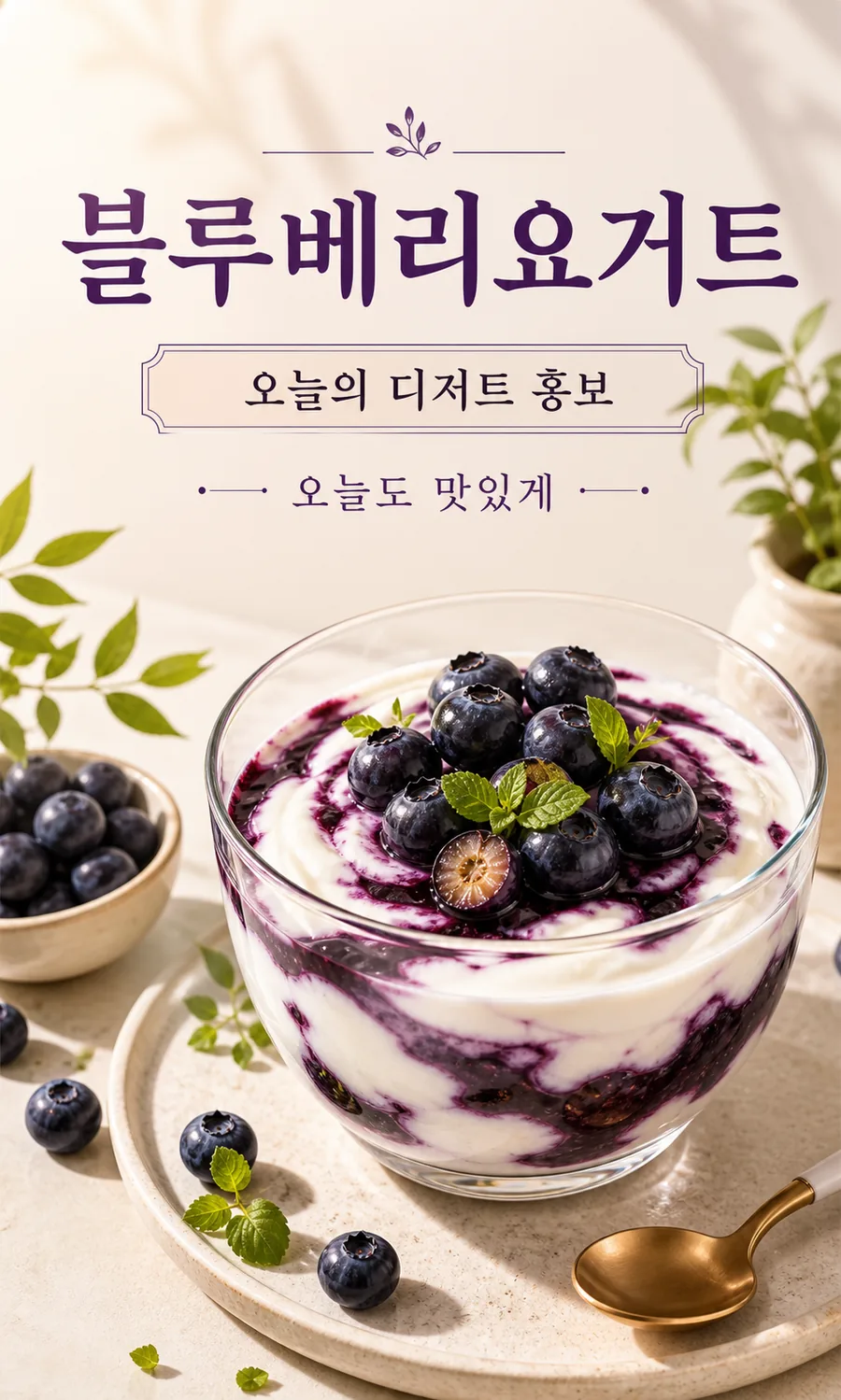 블루베리 요거트 포스터