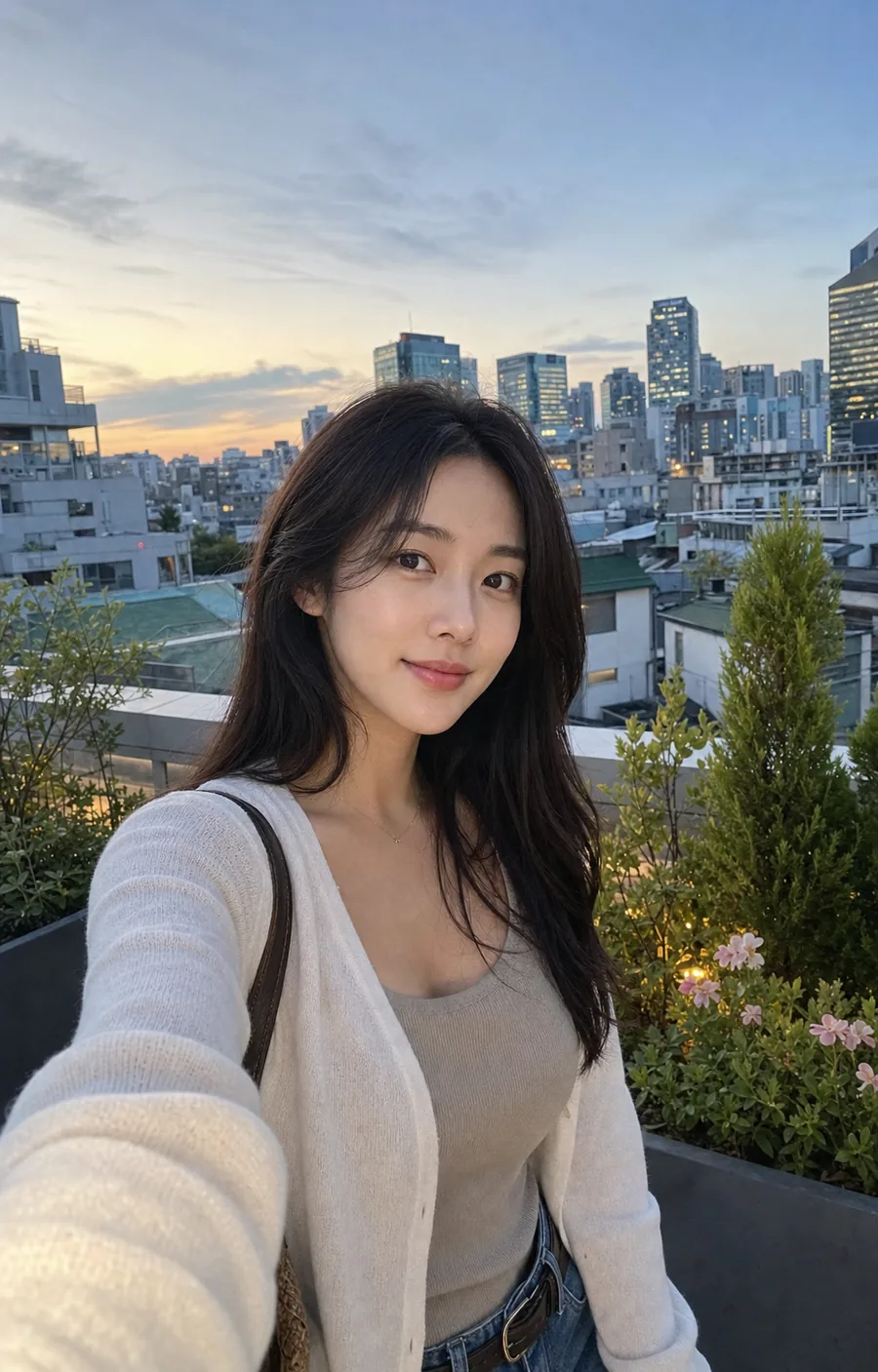 도심 옥상 셀카