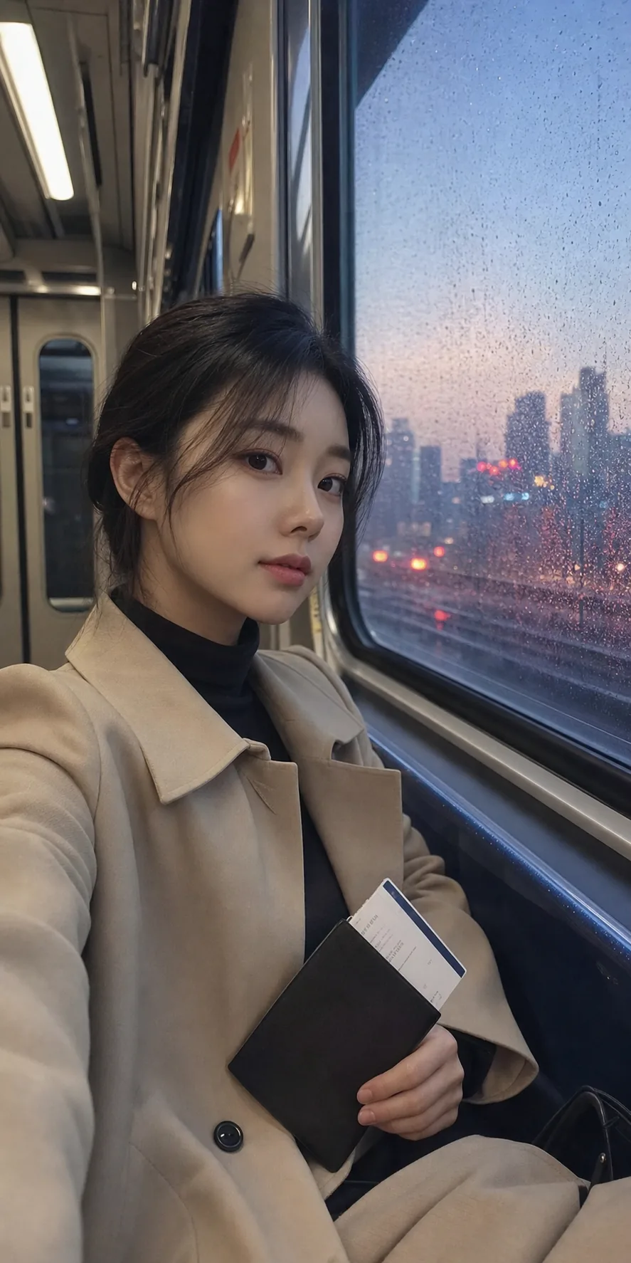 새벽 지하철 셀피