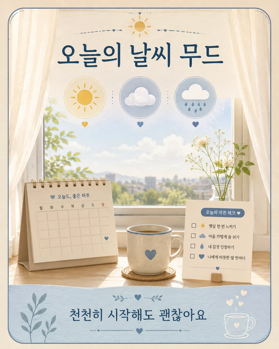 오늘의 날씨 감성 카드