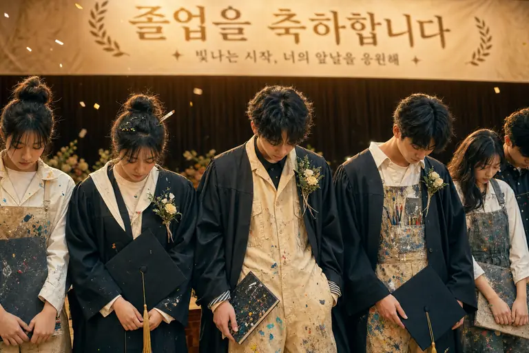 미대 졸업식 풍경