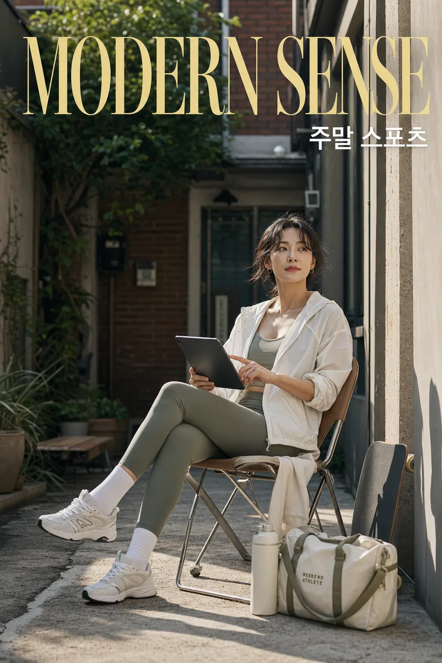 세련된 주말 스포츠 화보