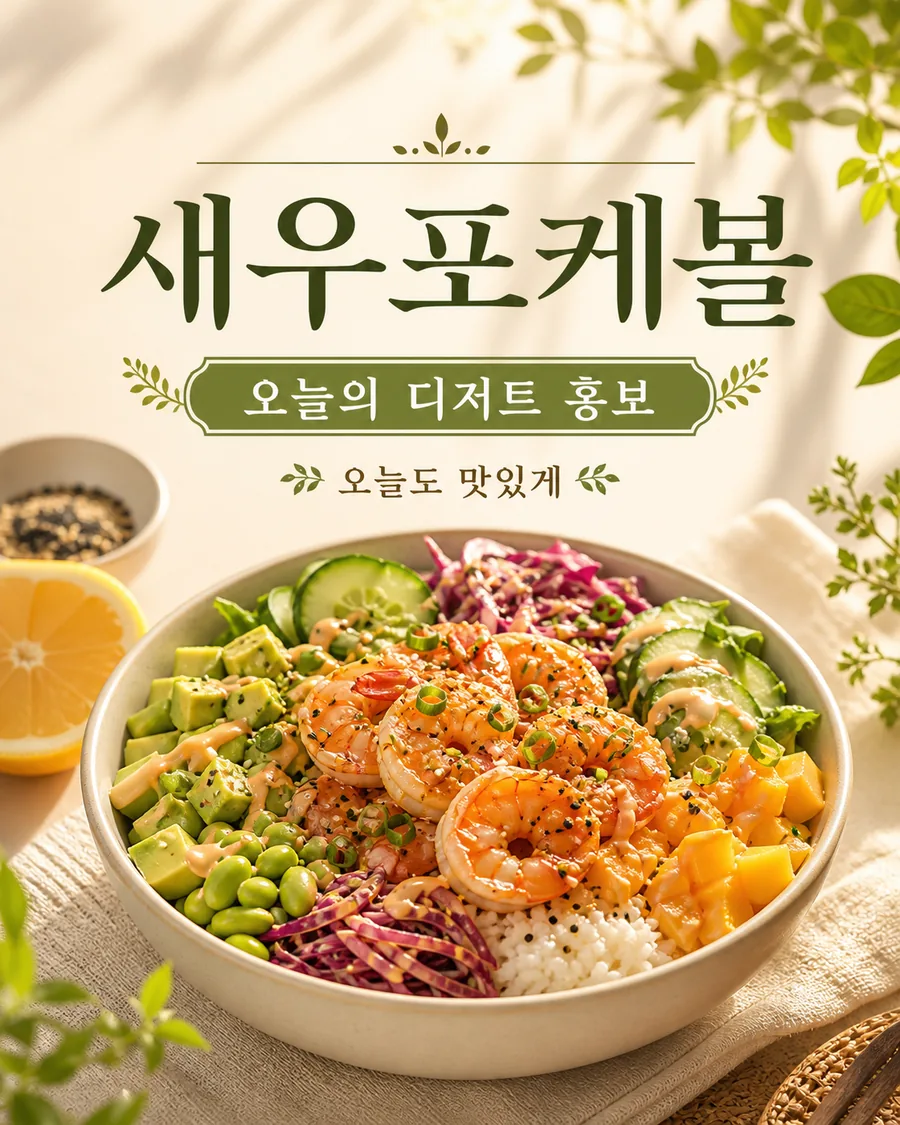 싱그러운 새우 포케볼