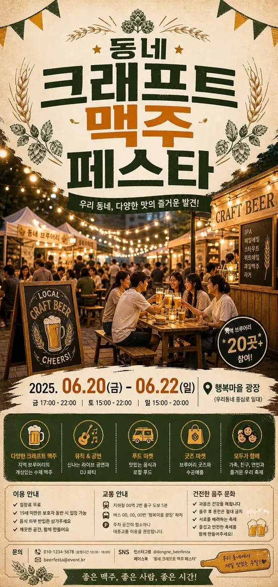 동네 크래프트 맥주 축제