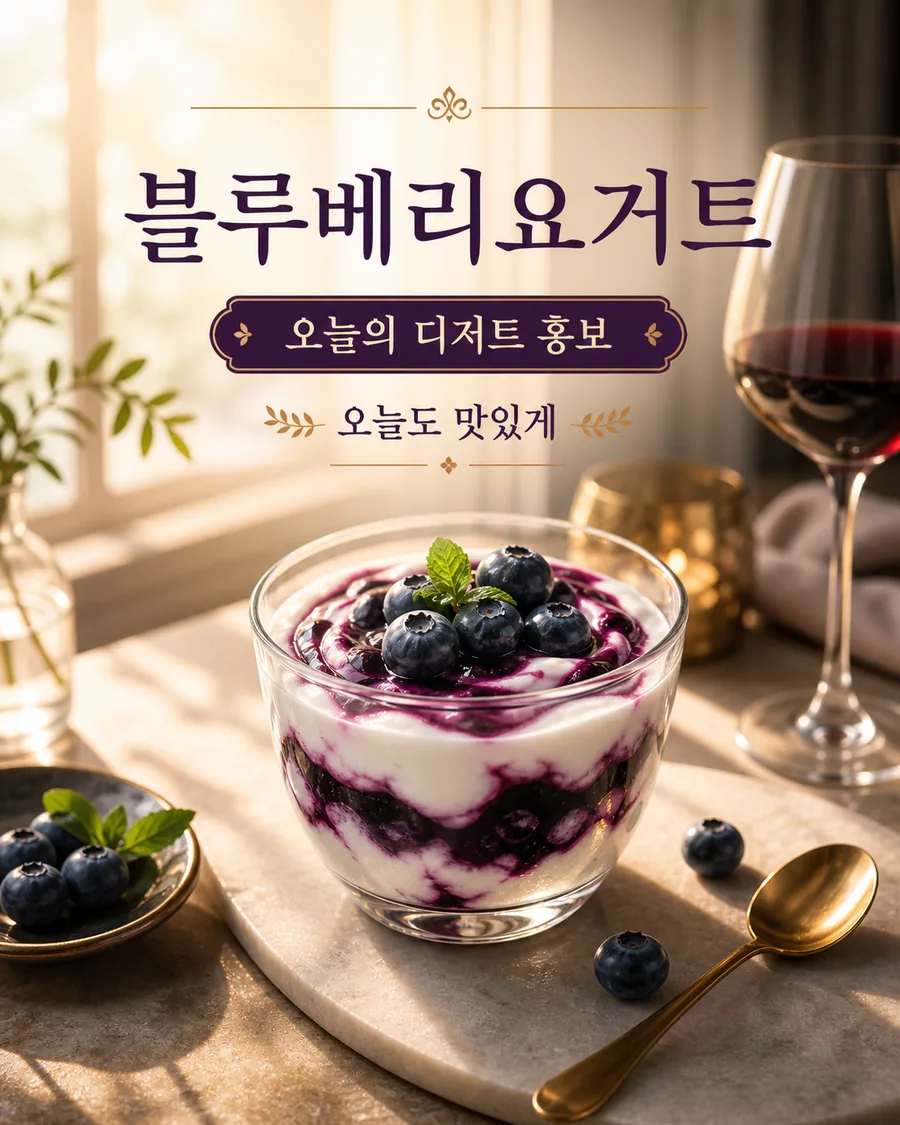 햇살 가득 블루베리 요거트