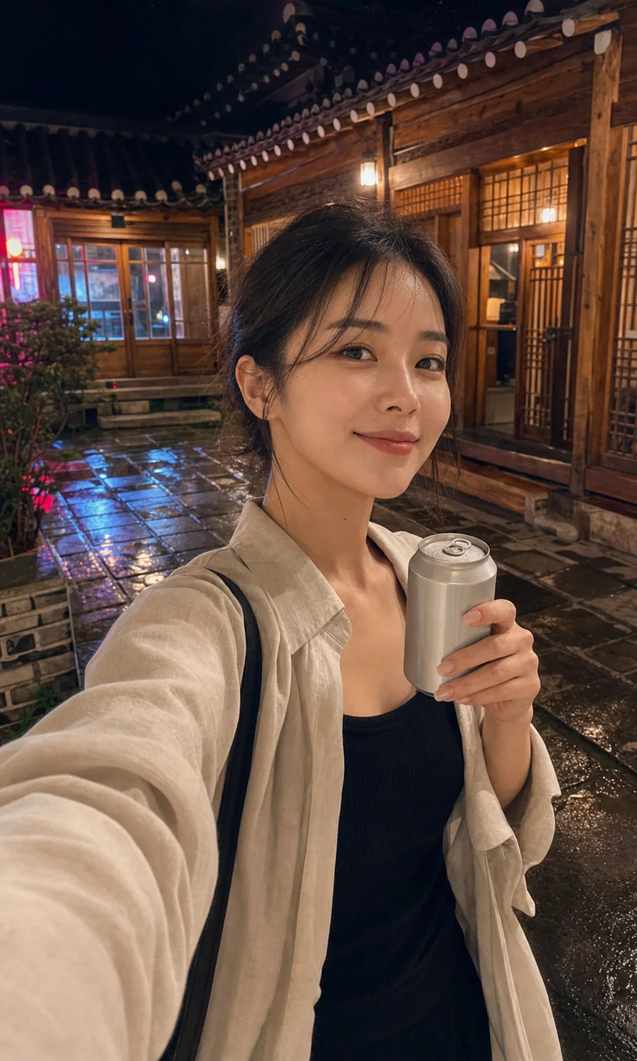 한옥 마당 패션 셀피