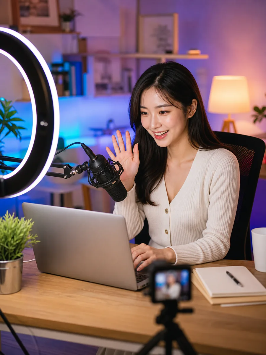 크리에이터의 라이브 방송