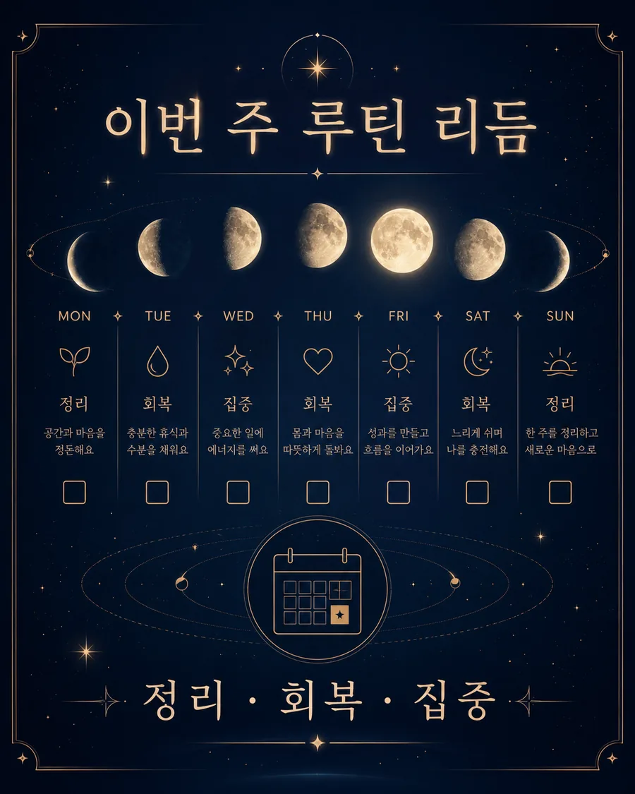 달의 위상 습관 리듬 카드