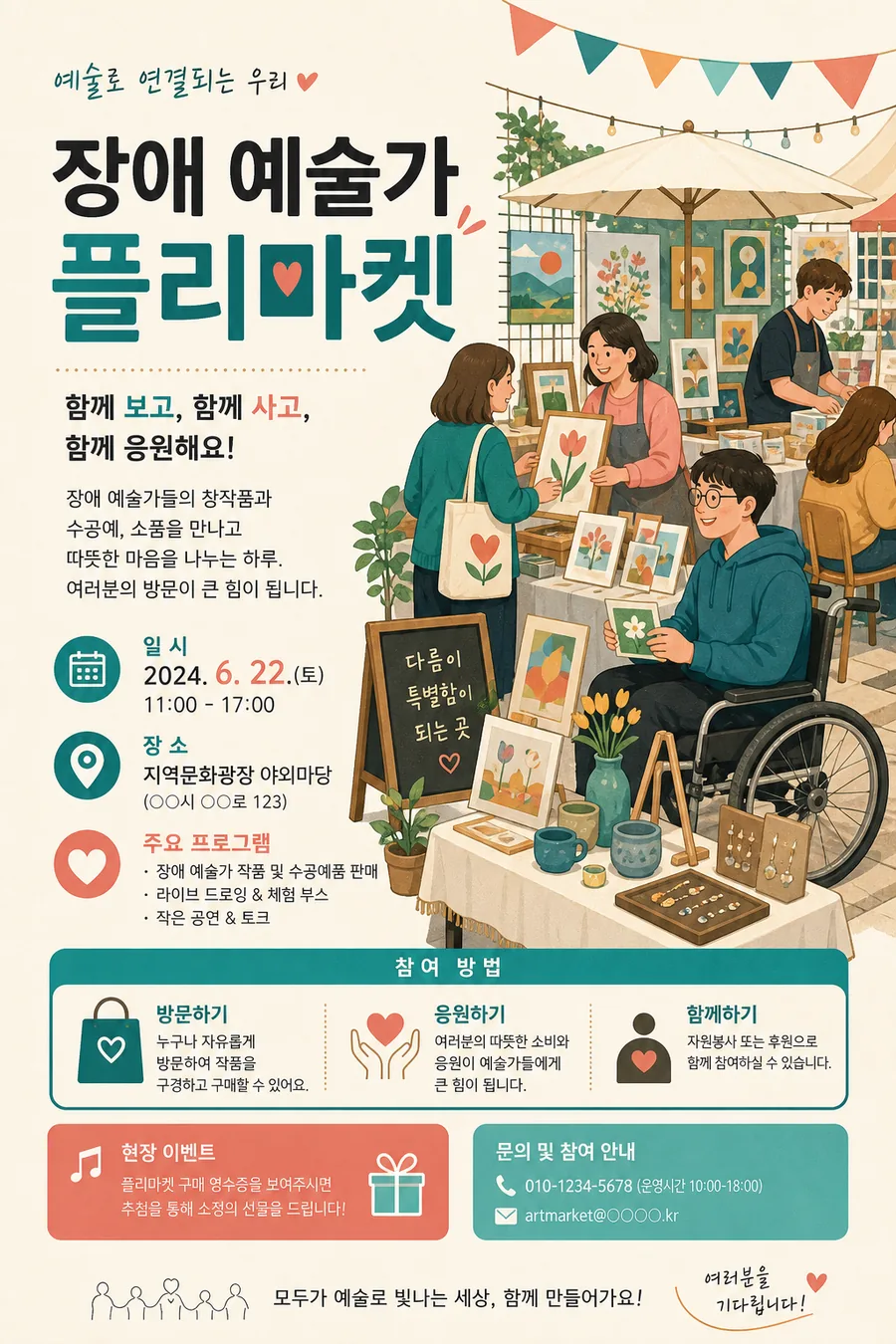 예술 나눔 장터 포스터