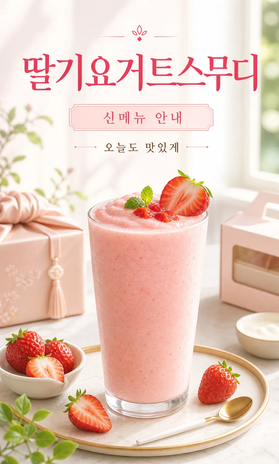 딸기 요거트 스무디 신메뉴