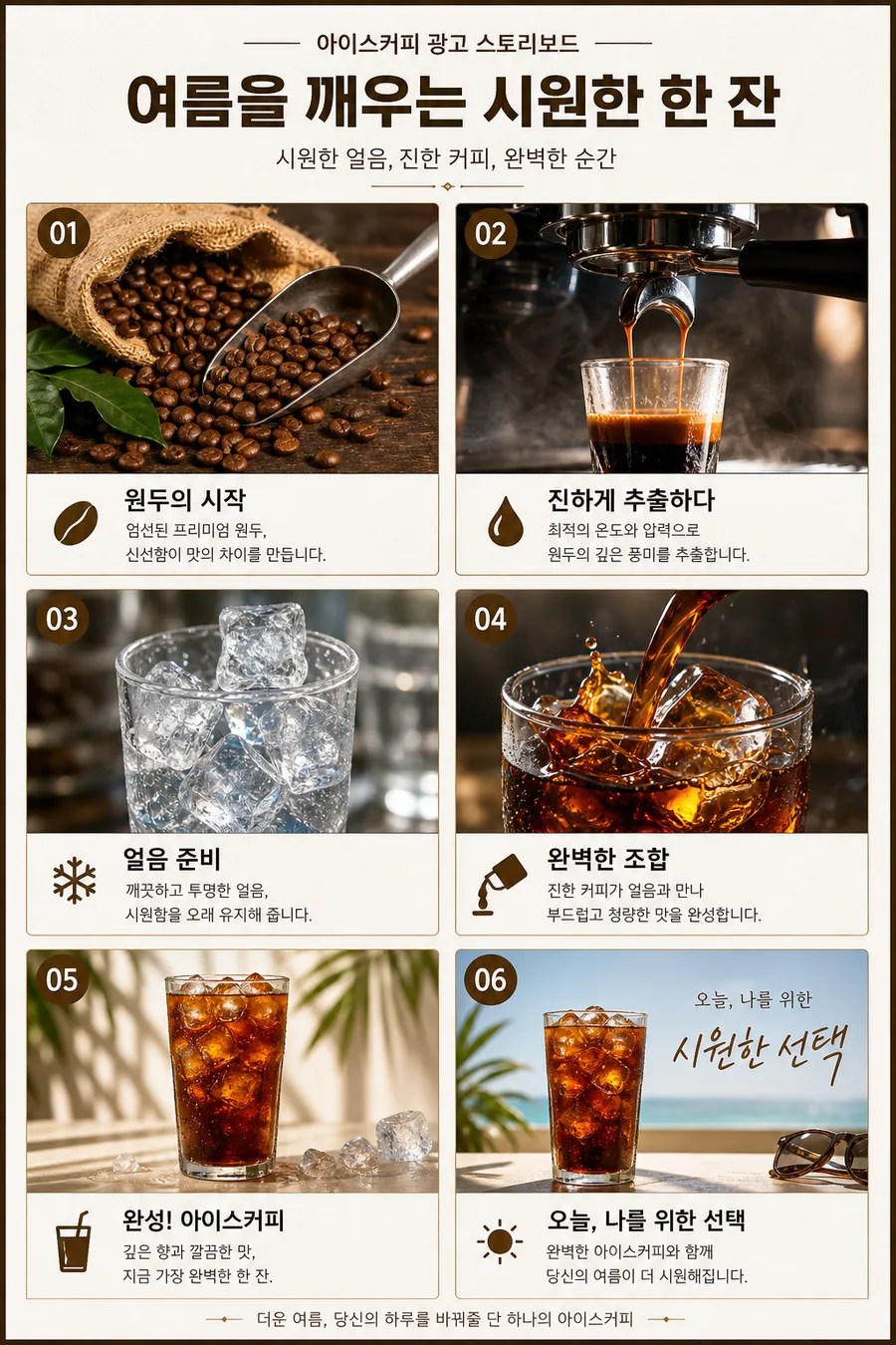 아이스커피 광고 스토리