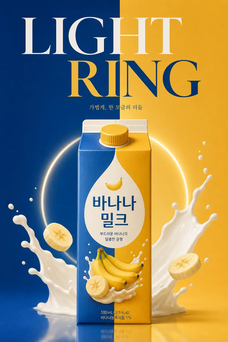 빛나는 바나나 우유 포스터