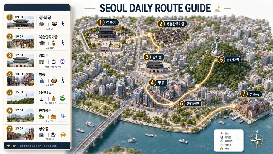 서울 미니어처 여행 지도