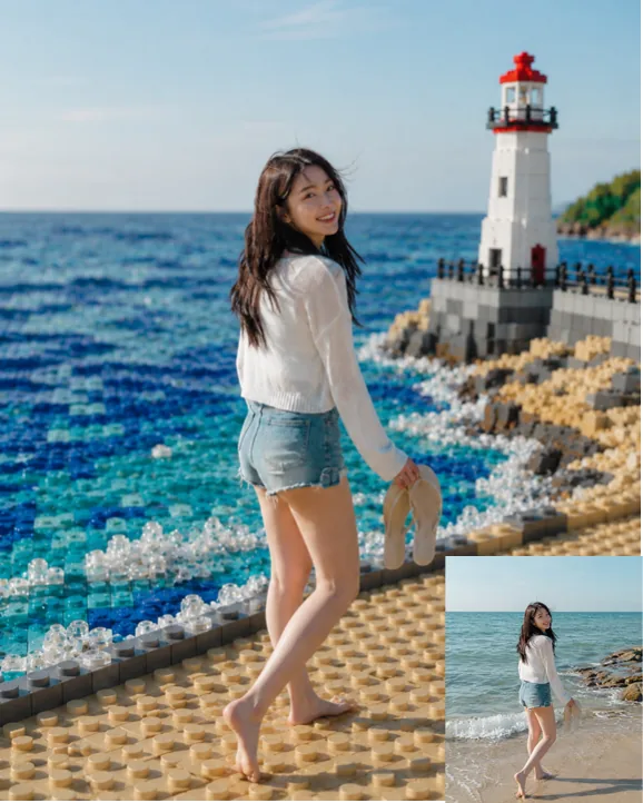 브릭 해변의 여인