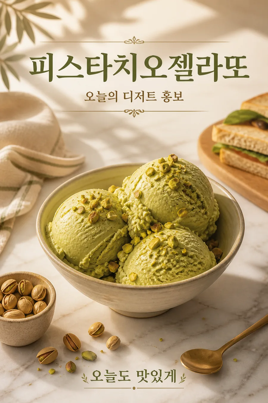모던 젤라또 홍보 포스터