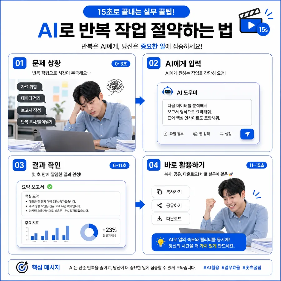 AI 꿀팁 숏츠 스토리보드
