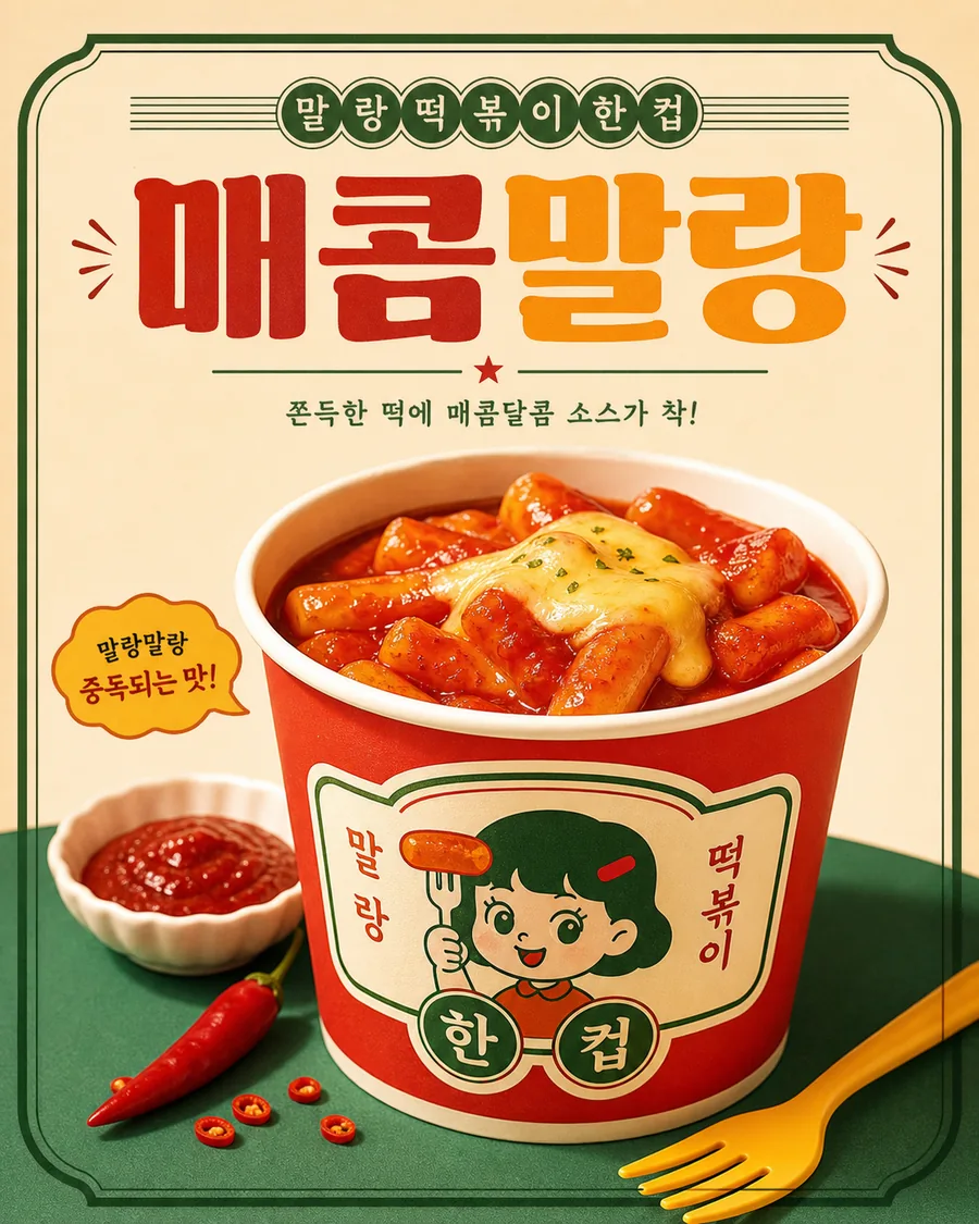 매콤말랑 떡볶이컵