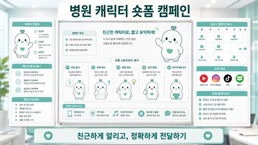 병원 숏폼 기획 보드