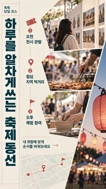 하루를 알차게 쓰는 축제 동선