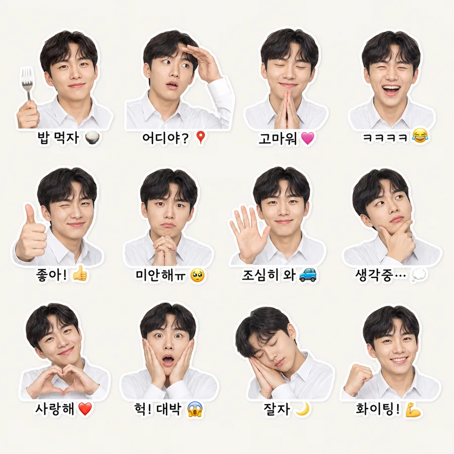 단톡방 리얼 이모티콘
