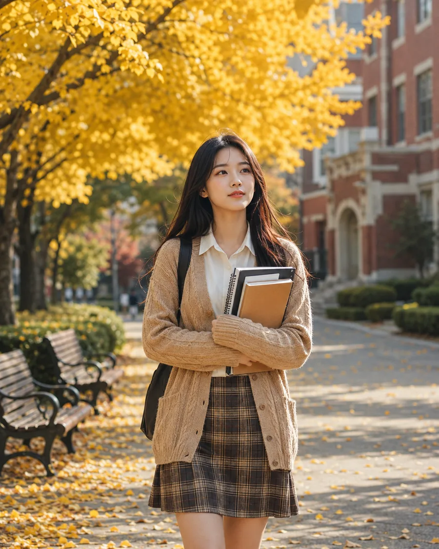 가을 캠퍼스 사색