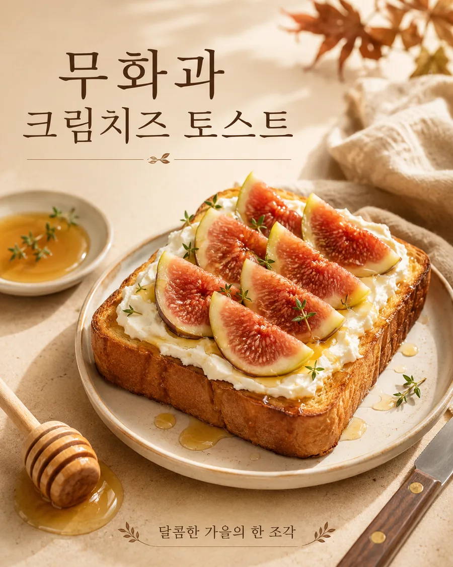 무화과 크림치즈 토스트 포스터