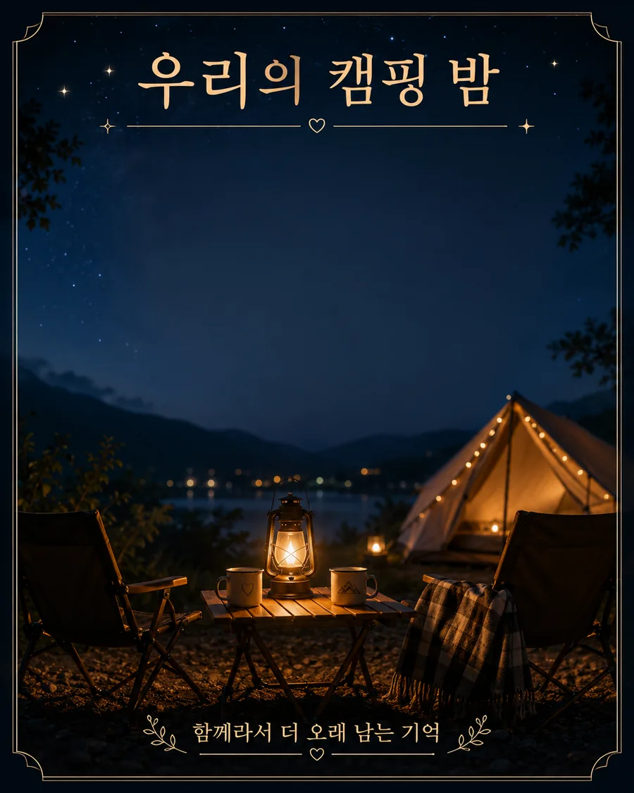 우리만의 캠핑 밤